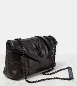 Saint Laurent Black Leather Puffer Bag