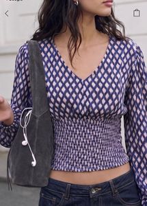 Chic Puff Sleeve Smocked Blouse