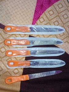 Orange Handle Nail Files (Set of 5)