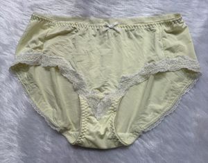 Light Yellow Lace Trim Briefs