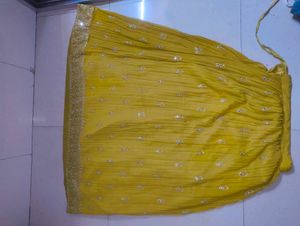 Mustard Yellow Embroidered Lehenga Choli Set