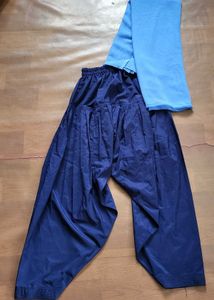 Stylish Blue Ethnic Pants with dupatta