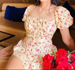 Emprall Floral Print Off-Shoulder Maxi Dress
