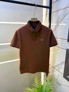 Men's Brown AX Polo T-Shirt