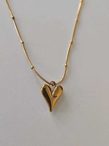 Palmonas 18K Gold Pleated Heart Pendant Necklace