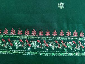 Embroidered Green Kurta Set