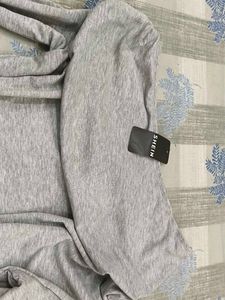 Stylish Off-Shoulder Grey Top