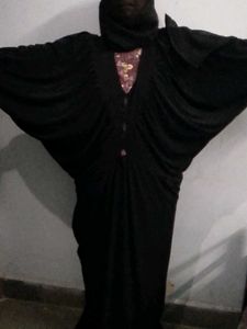 Elegant Black Abaya with Hijab