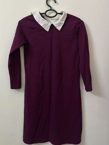 Burgundy Long Sleeve Dress