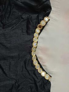 Elegant Black Blouse with Embellishments