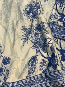 Elegant Blue Floral Kurta