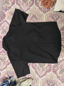 Black Short Sleeve Collared Shirt