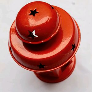 Iron Lamp with Candle Tealights &amp; Festive Decor