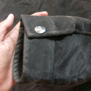 Men's Classic Dark Jacket with Fur Collar