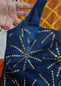 Embellished Navy Blue Blouse