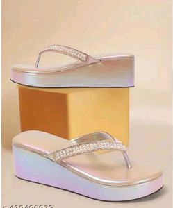 Sparkling Wedge Flip-Flops
