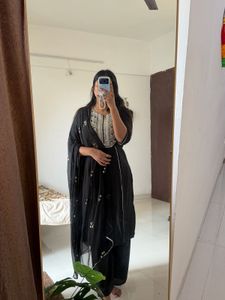 Elegant Black Kurta Set with Dupatta