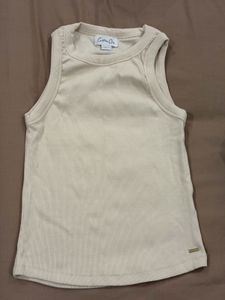Ribbed Cream Tank Top