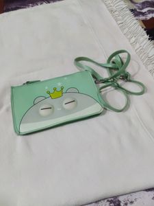 Beautiful Light Green (Ghiya) Colour Sling Bag