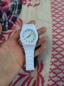 White Casual Watch