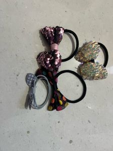 Cute Sequin & Polka Dot Hair Ties Set