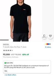 Orginal Diesel Tshirt Men Black