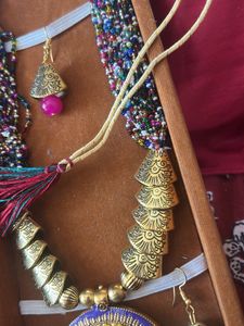 Boho Beaded Necklace &amp; Earring Set