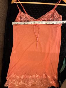 Peach Lace Trim Nightie