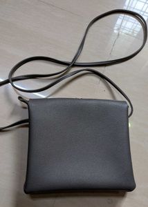 Gray Floral Crossbody Bag