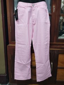 Tokyo Talkies Pink Wide Leg Jeans