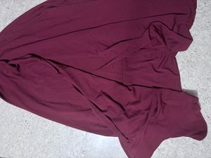 Elegant Burgundy Maxi Dress with Slit