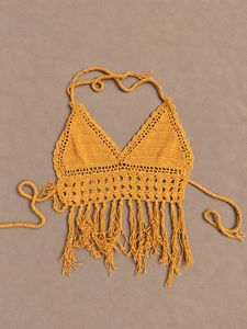 Crochet Crop Top with Fringe