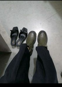 Zara Stylish Olive Green Boots
