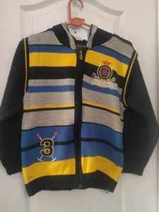 Kids Striped Zip-Up Hoodie