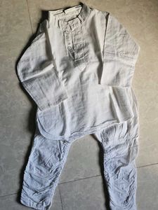 Men's White Linen Kurta