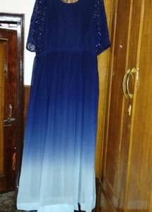 Stunning Blue Ombre Sequin Gown