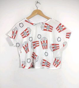 Smarty Pants White Printed WesternTop(Women)