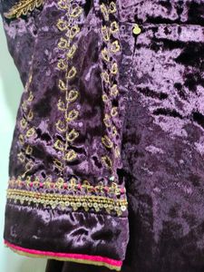 Beautiful anarkali with sequins work
