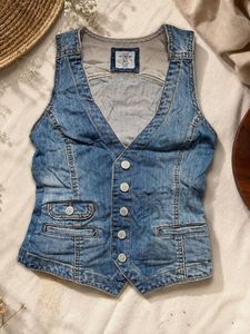 Blue Denim Vest