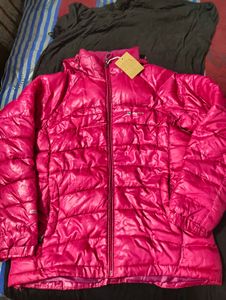 Bright Pink Puffer Jacket