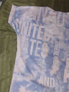 blue elegant casual t shirt ...size S