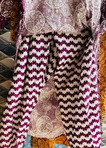 Elegant Purple Kurta Set with pants