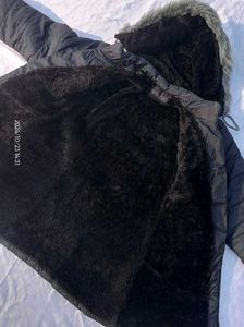 Quilted Winter Coat with fur Hood