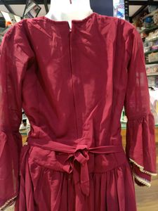 Maroon Embellished Dress