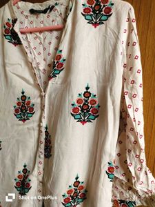 Melange White Kurta with Diamond Print