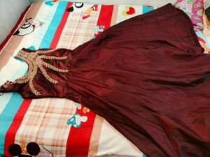 Elegant Burgundy Gown