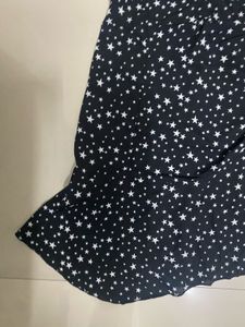 Chic Star Print Wrap Dress