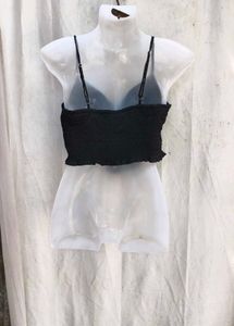 41209. Chic Black Lace Trim Cami Top