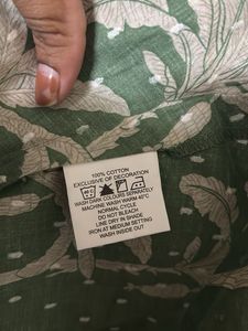 Green Palm Print Kurta cum dress