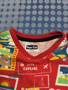 Cute Cartoon Travel Print Shorts Set